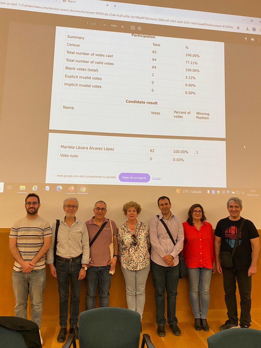 Eleccions a la direcció del departament, juntes serem fortes! Enhorabona Mariela Álvarez!