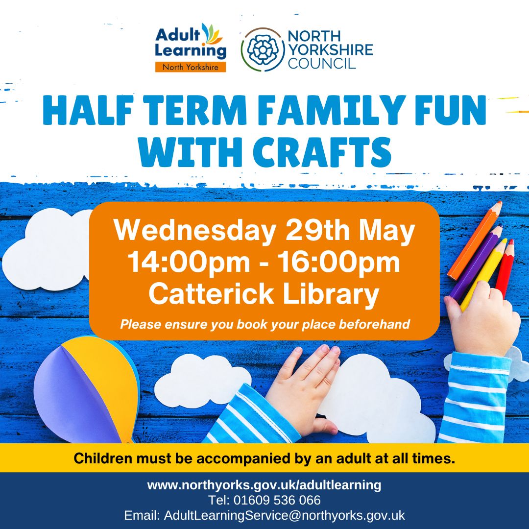 Calling parents, carers and grandparents – come along and have fun with Adult Learning – who are offering fun family learning activities for you to enjoy with your children. All resources will be provided – all they ask is that you enrol online: tinyurl.com/ALFamilyFunCra….