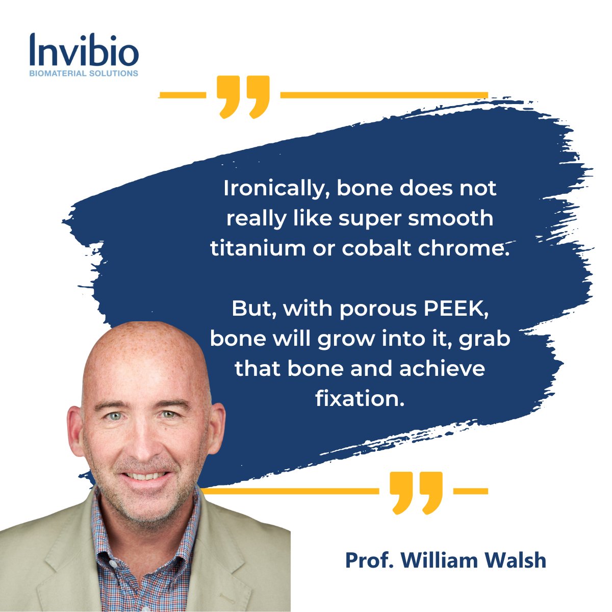 Discover the latest in orthopedic innovation with Professor William Walsh's webinar on additive manufacturing's impact on #PEEK polymers and medical devices, including pre-clinical fusion study data.

Watch the recording now: ow.ly/I8nc50RHVWt