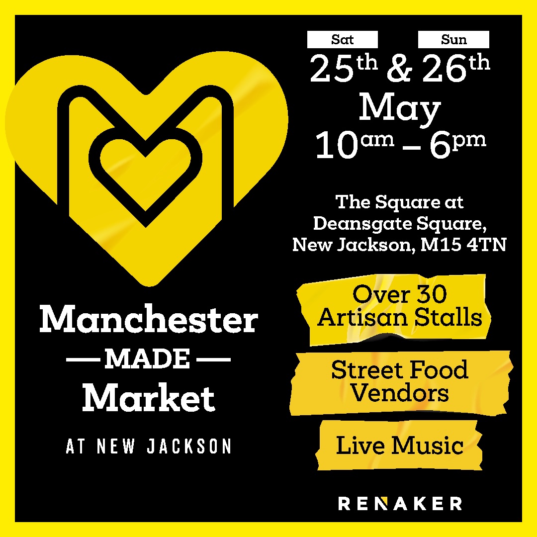 As part of our commitment to creating communities that bring people together, we're partnering with @made_mcr to hold the first ever Manchester Made Markets in New Jackson on 25th & 26th May, 10am - 6pm. The local community will be treated to over 30 curated stalls from