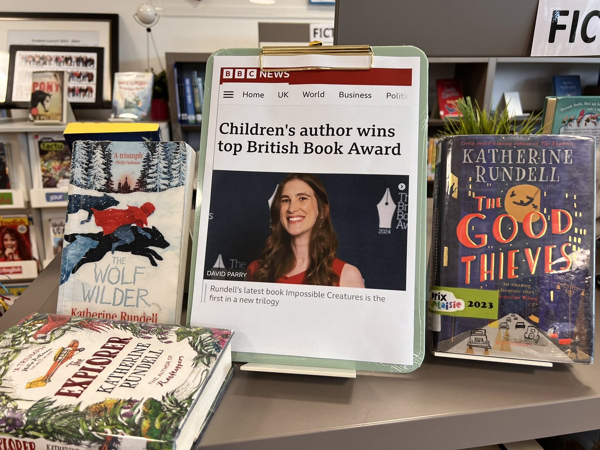 Congratulations #katherinerundell. We celebrate this wonderful news in our library. #bbc #books #britishbookaward #libraries