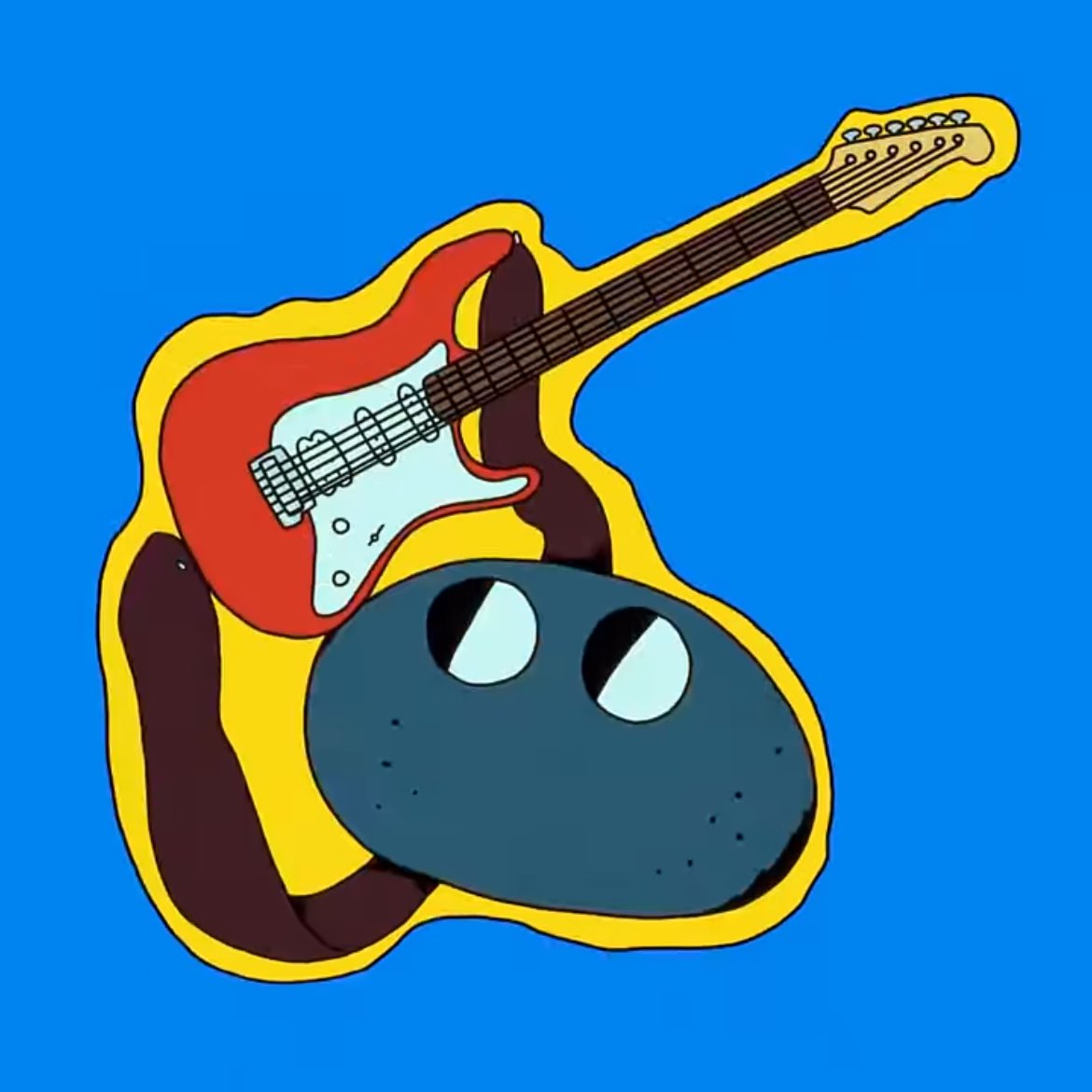 rockstar라고 
돌멩이가 기타 멘 거 귀엽다ㅜㅜ