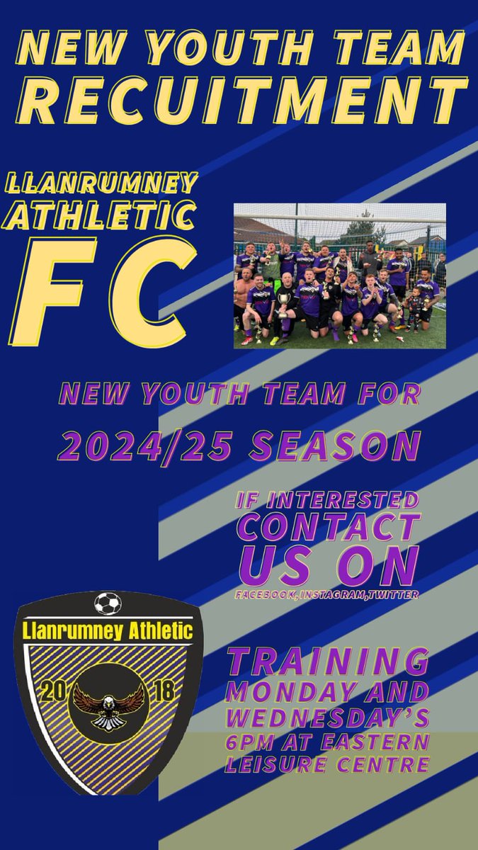 We looking to start a youth team for season 2024/25 we have 2 very good players/coaches ready to get started so if interested please drop us a message for more information