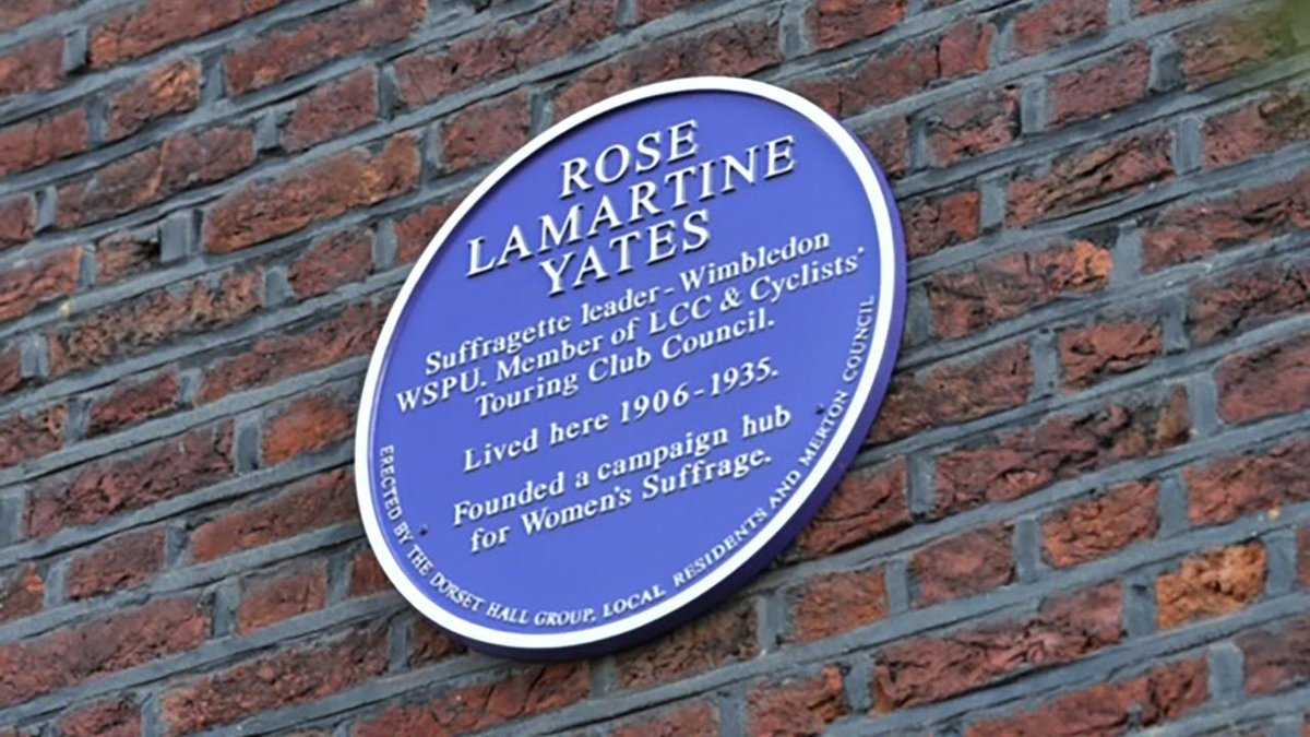 Update! In 2021 we published a #historyblog by @gorna_barbara about her #campaign to @SaveDorsetHall the derelict former home of #Wimbledon #suffragette Rose Lamartine Yates. Happy to share it now has a #plaque. Read more on the #journey in our news blog mappingwomenssuffrage.org.uk/post/blue-plaq…