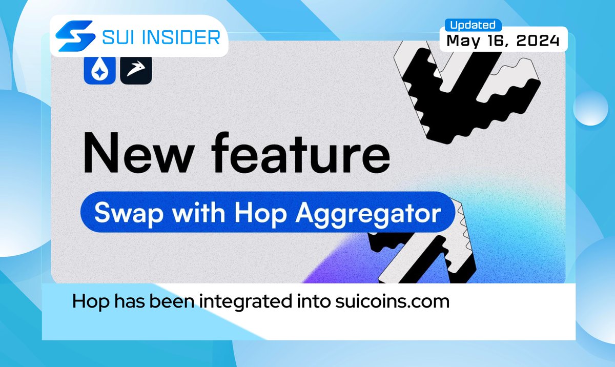 🔥@HopAggregator has been integrated into suicoins.com

HopAggregator stands as the ultimate aggregation layer for the @SuiNetwork, engineered to augment discoverability, affordability, and interoperability by default!

Dive into this integration👇

#SUI $SUI