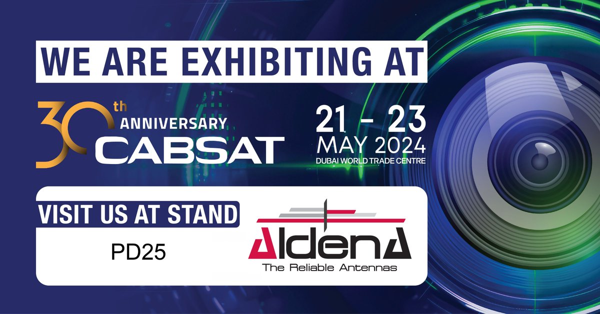 Let's meet again in #DUBAI 
🌏 See you in <a href="/CABSATofficial/">CABSAT Official</a>  | 📅 21-23 May 2024
👉 Booth “PD-25”
#CABSAT #Antenna #digitalradio #DigitalTv #dabradio #worlddab #radio #aldena #broadcasting <a href="/WorldDAB/">WorldDAB</a>