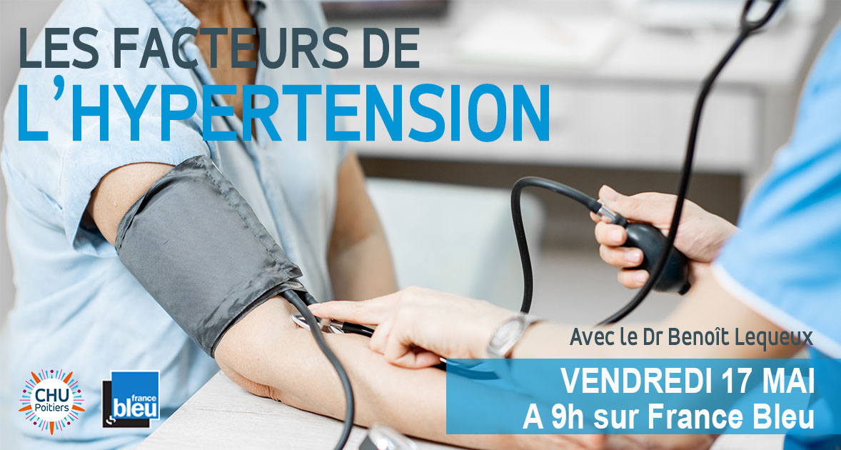 🎙️Paroles d'expert | Demain, c'est la journée mondiale de l'#hypertensionartérielle. Retrouvez le Dr Benoit Lequeux, #cardiologue au CHU de Poitiers, lors de l'émission 'A votre service' sur @Bleu_Poitou, le 17/05 à 9h. Il vous parlera des facteurs de l'hypertension.