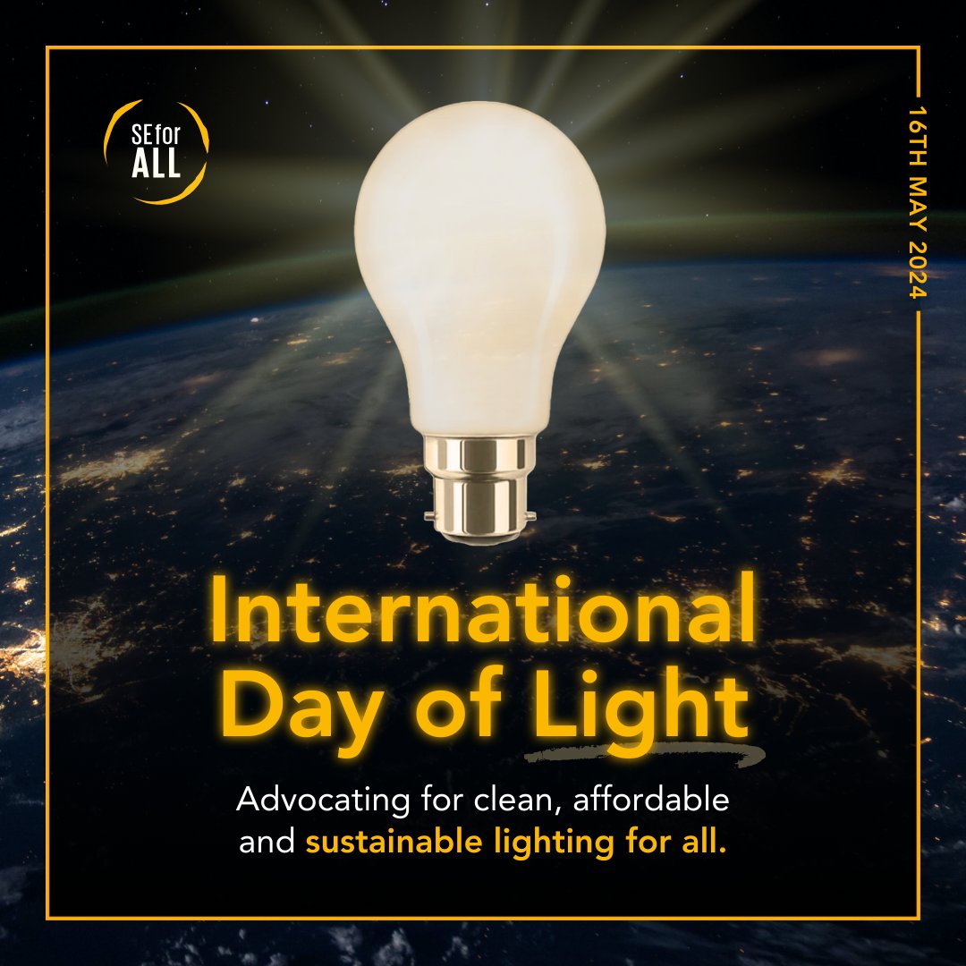 Today is the International Day of Light💡 This day is a call to strengthen scientific cooperation and harness its potential to foster sustainable development. Let's take action and adopt #energyefficiency that provides energy-saving practices and supports #climateaction!