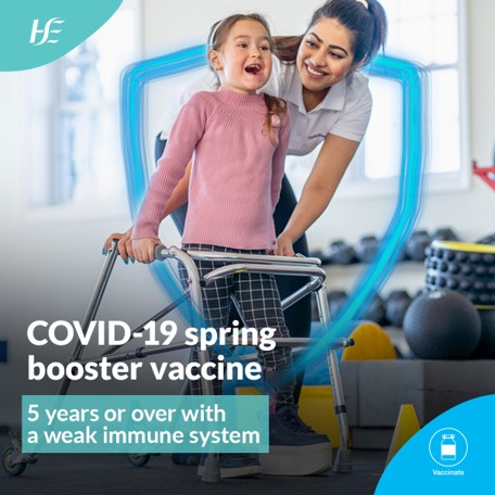 Getting vaccinated is the best way we can protect ourselves from COVID-19. If you have a weak immune system, it's time for your recommended spring booster vaccine. For more information, visit: bit.ly/3ypmG6L #COVIDVaccine