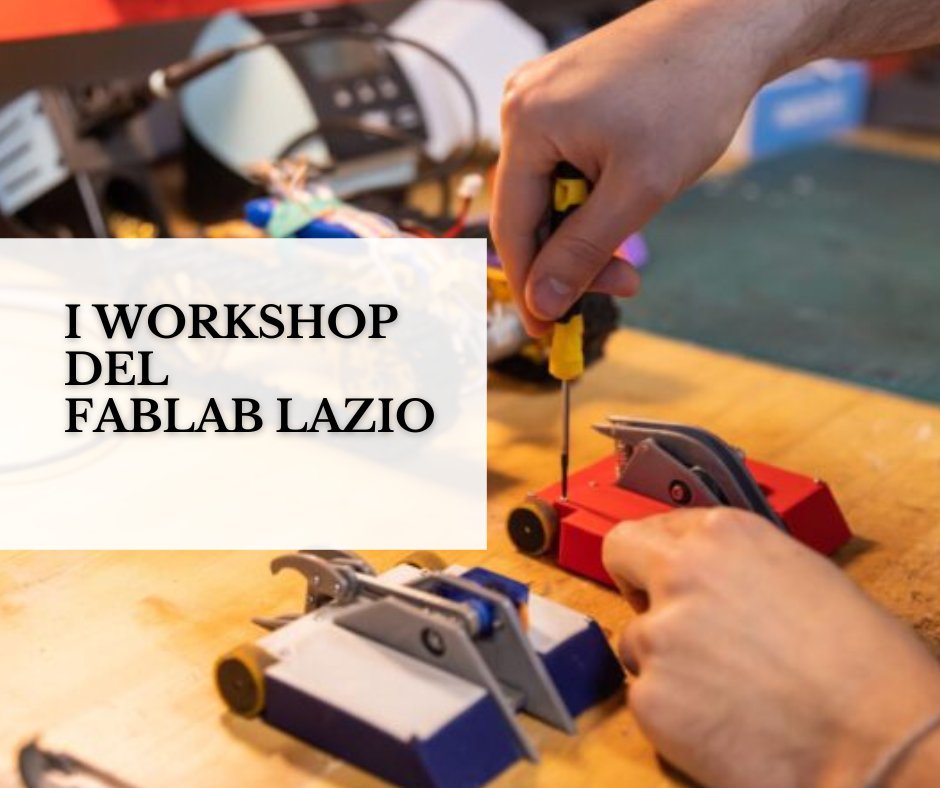 ‼️ Partecipa ai workshop e corsi di formazione presso le sedi del FabLab Lazio di Lazio Innova. La partecipazione è gratuita. Scopri di più👇 lazioinnova.it/news/un-nuovo-… #fablab #FabLabLazio