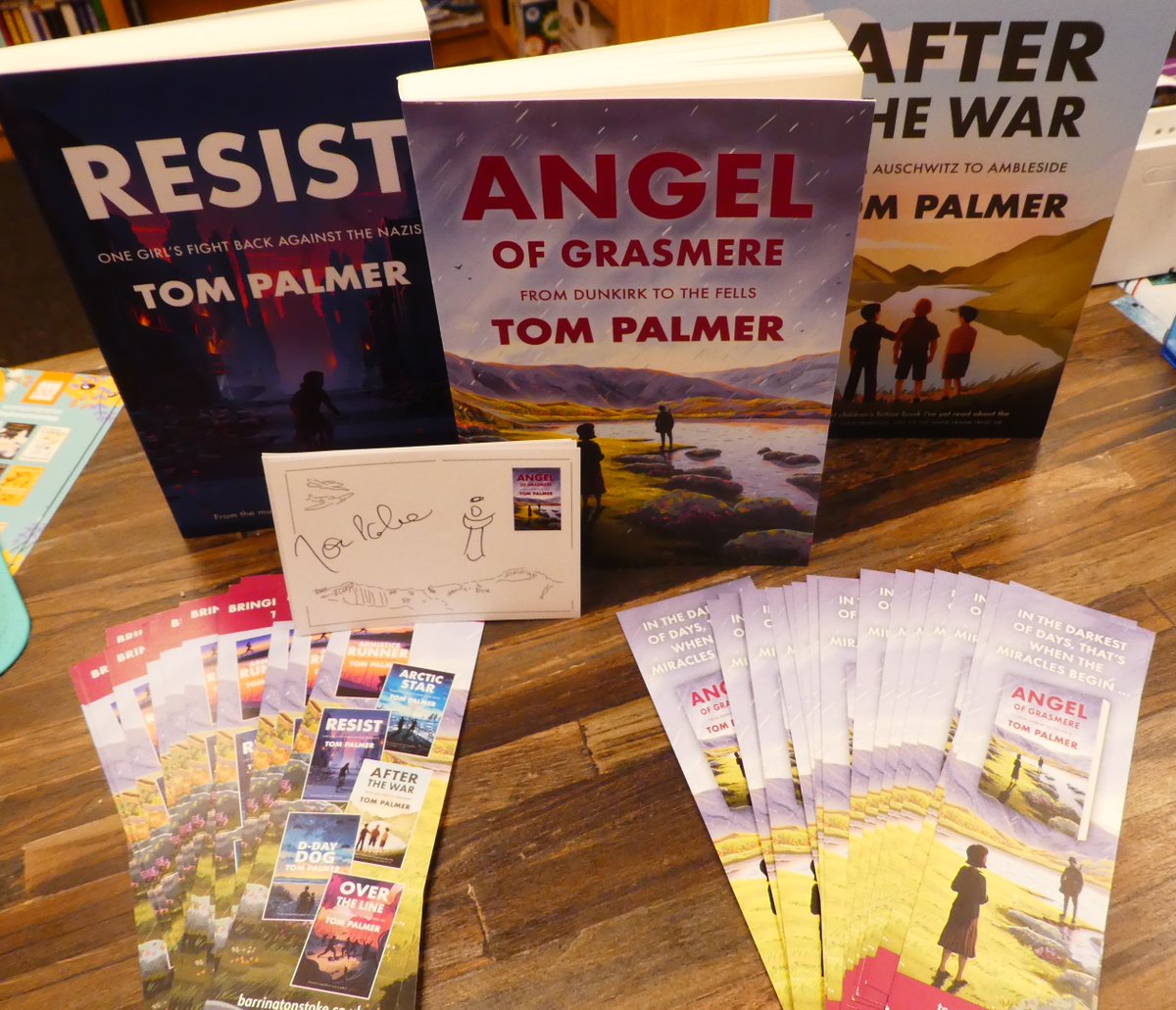 Thank you to @tompalmerauthor - we have signed bookplates to go with Angel of Grasmere. I read both After the War and Resist, excellent books, and look forward to reading the new title. About effects of war, relations, and mysterious acts of kindness...

#ChooseBookshops