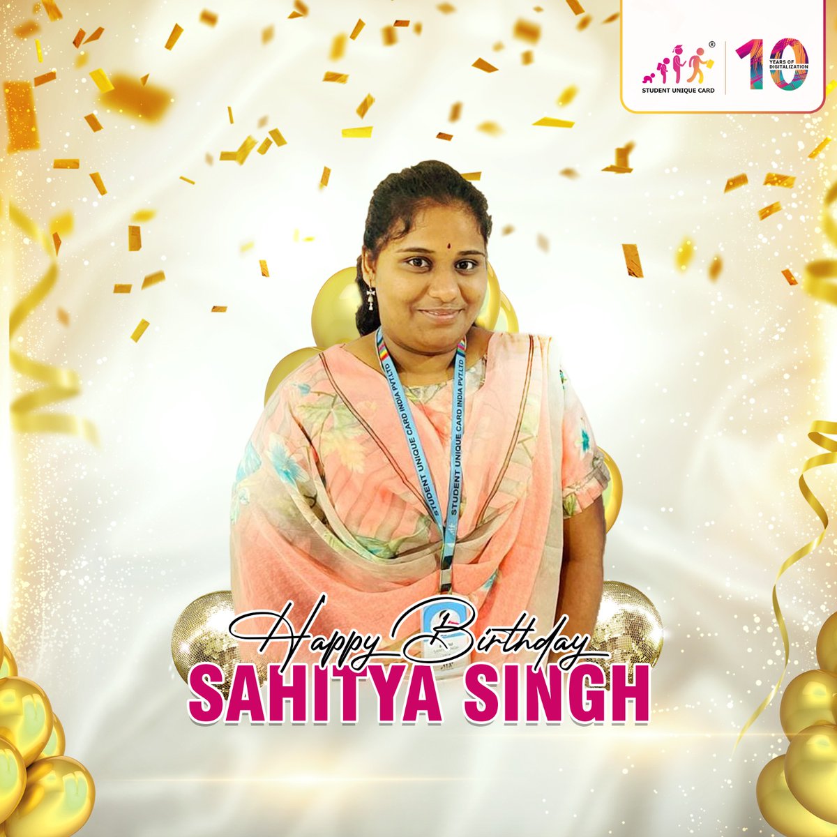 Happy Birthday, Sahitya! May your special day be as fantastic as you are! Here's to another year of making memories, achieving dreams, and spreading joy! 🎊🎁

#HappyBirthdaySahitya #TeamUnique #CelebrationTime #BirthdayWishes #JoyfulMoments #TeamAppreciation #BirthdayCheers