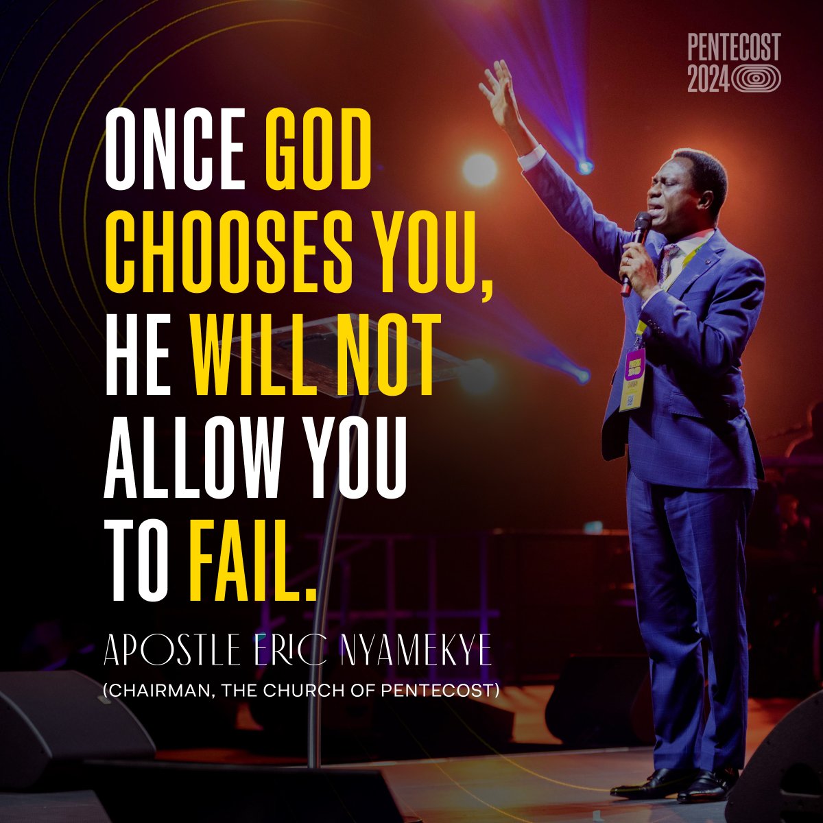 🎯 Once God chooses you, He will not allow you to fail.