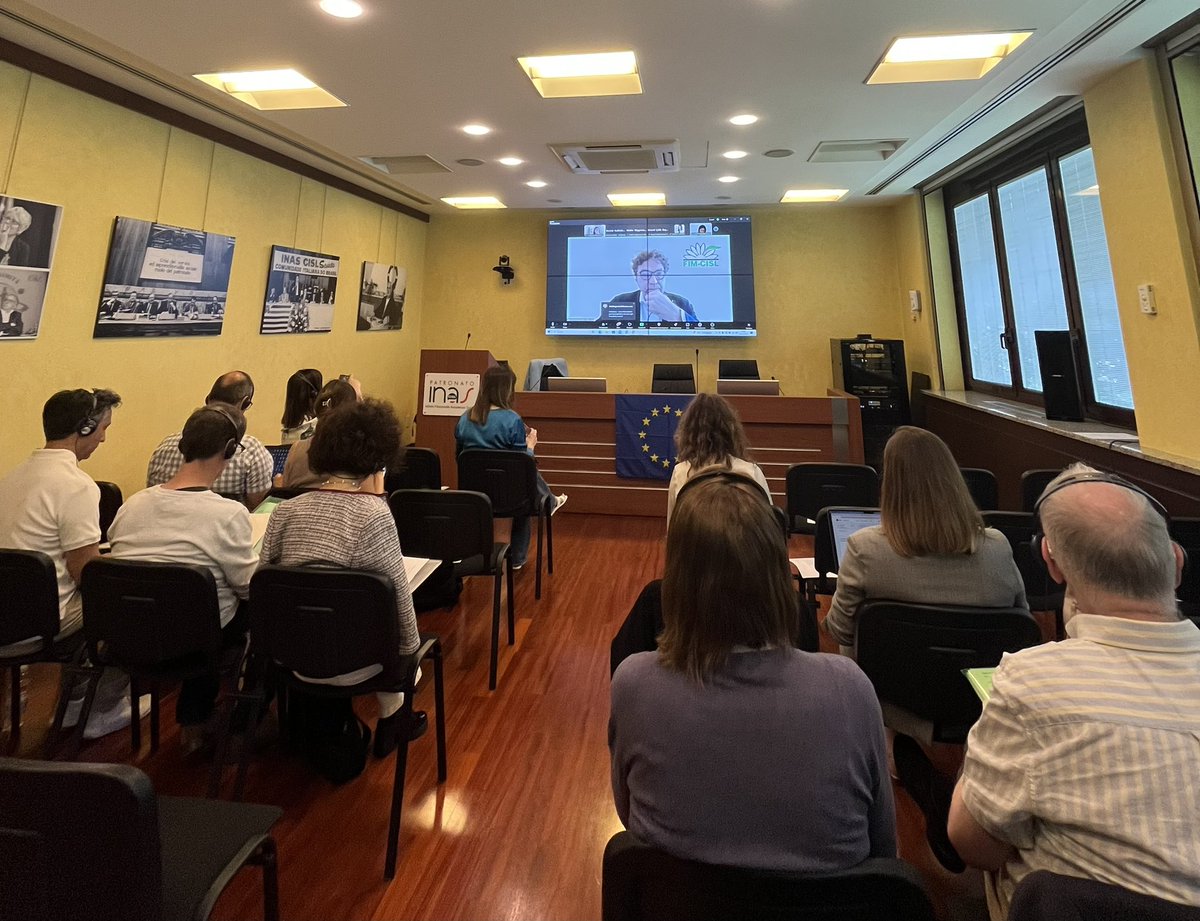 Today in #Rome Hybrid KoM IncreMe(n)tal 🇪🇺 project lead by @FIMCislStampa! Opening remarks by @nobis_max about the strategic role of #socialdialogue and #collectivebargaining in protecting and promoting workers’ #mentalhealth