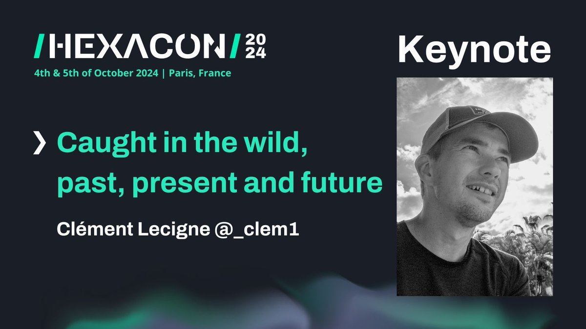 Why bother looking for vulnerabilities when you can just peer over the actor's shoulder beside you? 🤓 

<a href="/_clem1/">clem1</a> is infamously known for being able to track APT's exploit toolkits and we are extremely grateful to have him talk about it as our opening keynote!

#HEXACON2024