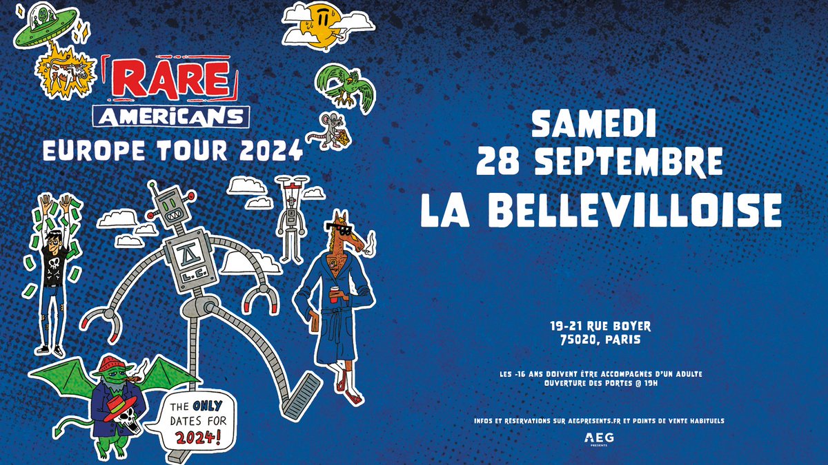 ANNONCE / Le duo avait conquis le public parisien en 2023 au Trabendo … La bonne nouvelle, c’est que @rareamericans est de retour en France et sera à @labellevilloise samedi 28 septembre. Ouverture de la billetterie le vendredi 17 mai à 11h 🎟️ bit.ly/RareAmericans-…