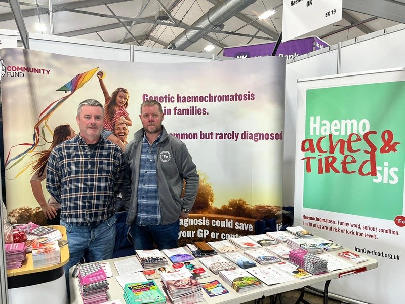 Pop by and meet Paddy & Neil at #BalmoralShow in Eikon Village stand EK19! We've lots of info and advice about #haemochromatosis, NI's most common undiagnosed genetic condition. Up to 1 in 10 people locally are at risk. Learn how to get tested - #EarlyDiagnosisSavesLives