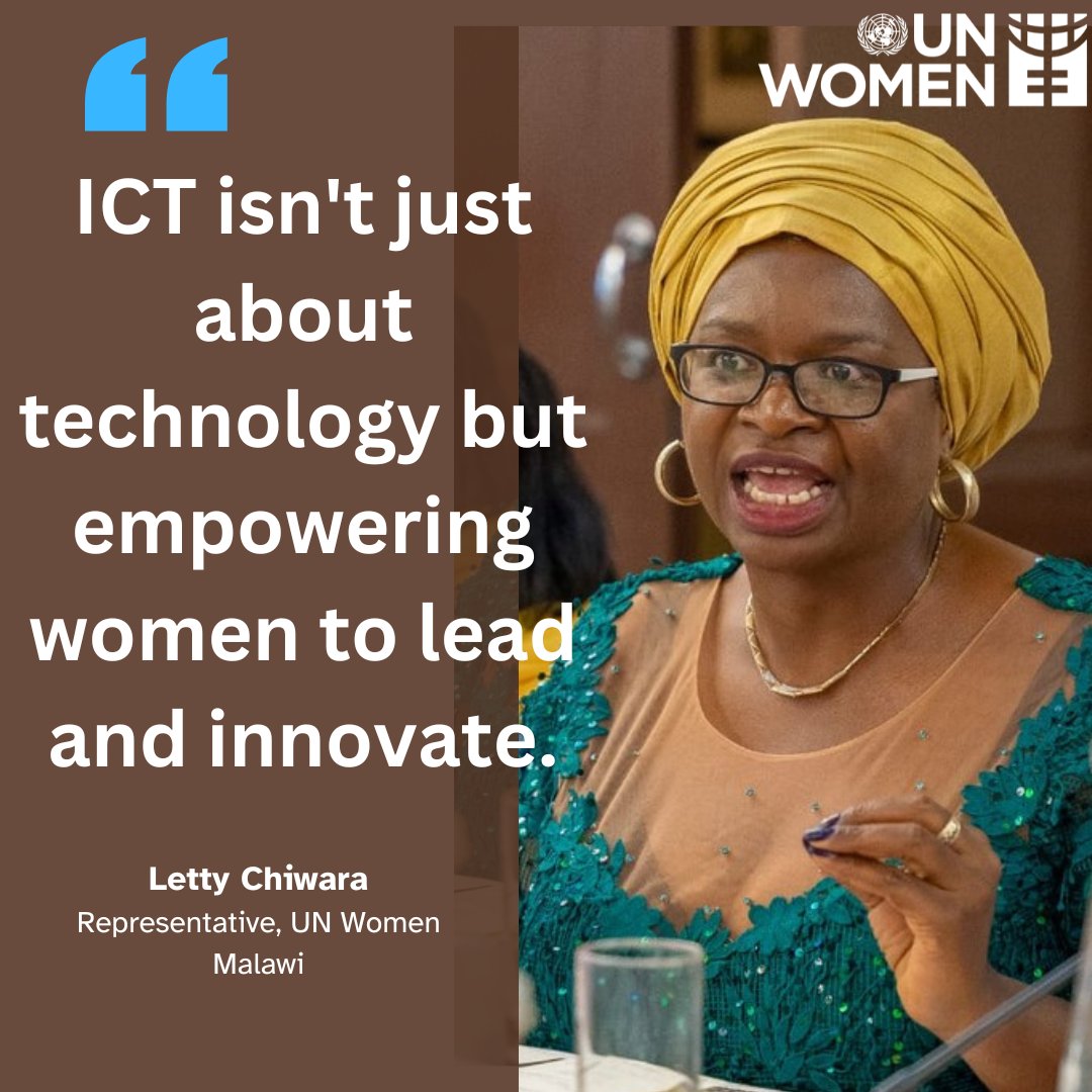 “ICT isn't just about technology; it's about empowering women to lead and innovate. Let's rewrite the code of gender inequality and create a future where every girl has a seat at the tech table.' @LettyChiwara, Keynote Speaker at Malawi's Girls in ICT Day 2024 Summit #GirlsInICT