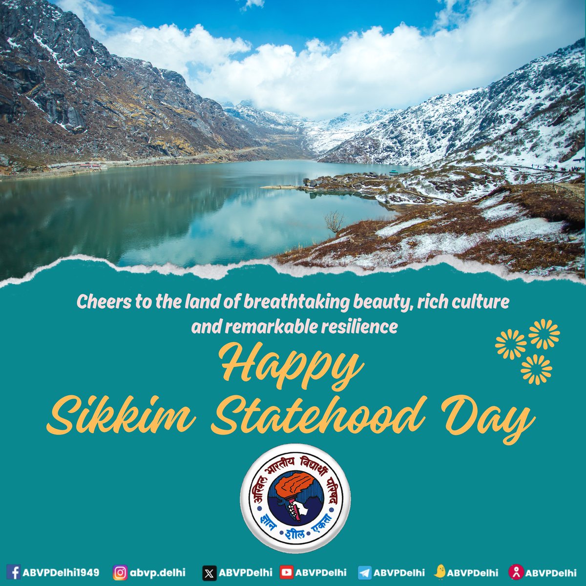 Cheers to the land of breathtaking beauty, rich culture and remarkable resilience. Happy Statehood Day, Sikkim! 🏞️🎉 #SikkimStatehoodDay #PrideoftheHimalayas