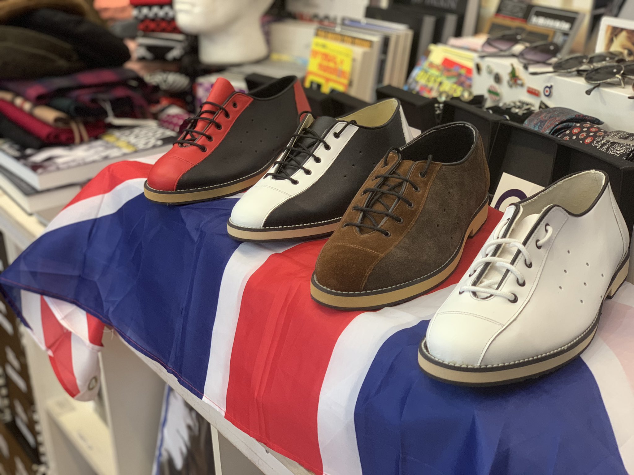 Red white and blue bowling shoes best sale
