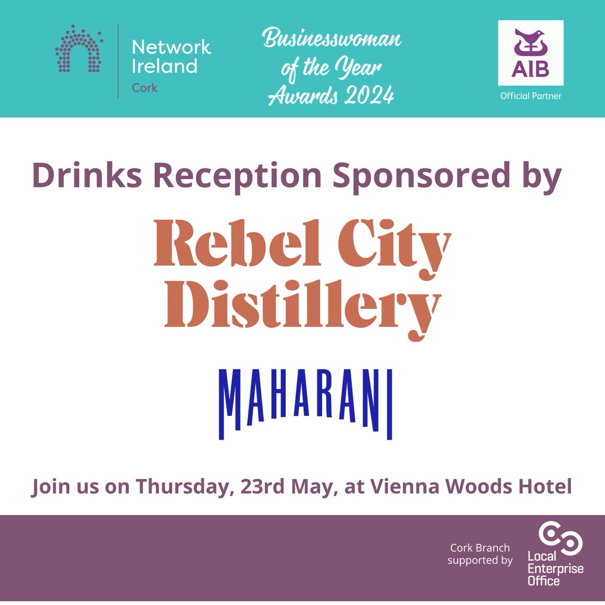 A huge thank you to Rebel City Distillery for sponsoring our drinks reception at the 2024 Businesswoman of the Year Awards! 🥂 🗓️ Ticket sales close this Sunday, May 19th at MIDNIGHT. 🎟️ Book now: bit.ly/44hfBkv #NetworkIreland #NetworkCork #supportedbyAIB