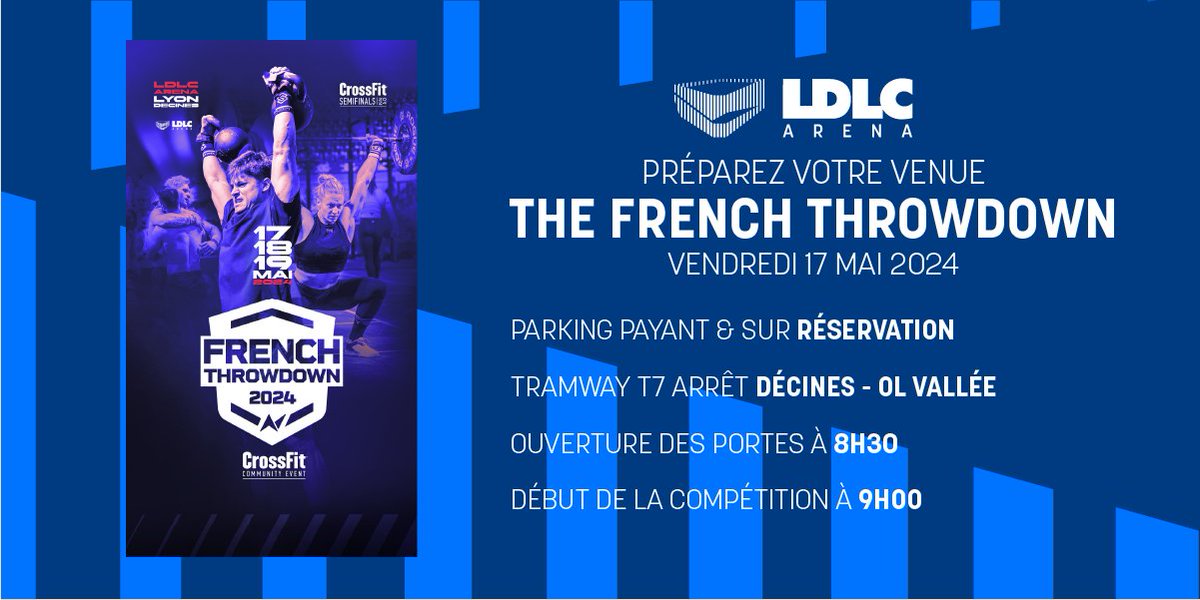 C’est demain le 1er jour de la compétition The @FrenchThrowdown. Est-ce que vous êtes prêts ?🏆 🕣 Ouverture des portes à 8h30 💪 Début de la compétition à 9h 🅿️ Réservez votre parking avant de venir ℹ️ Toutes les infos pratiques sont disponibles ici ⤵️ olvallee.fr/the-french-thr…