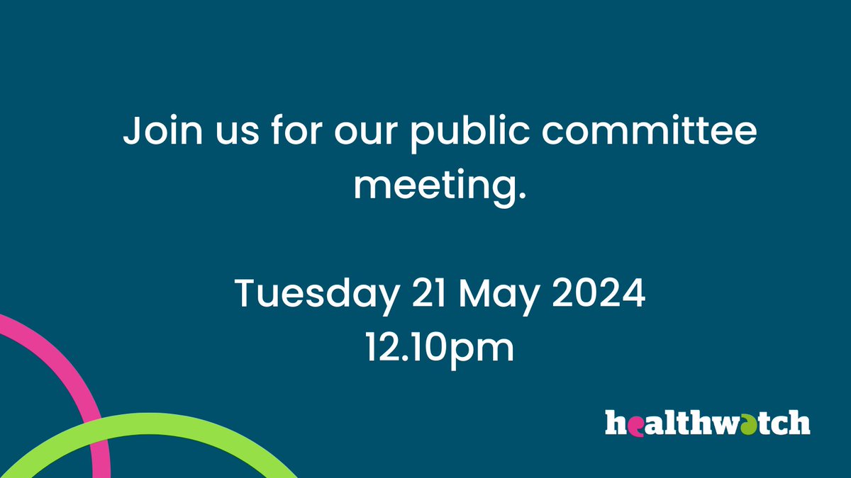 Our next public committee meeting is Tuesday 21 May. Join us to hear how we use the public's feedback to inform our decision making for the next quarter, get involved and ask us any questions you might have. Book a space bit.ly/44O6SGH