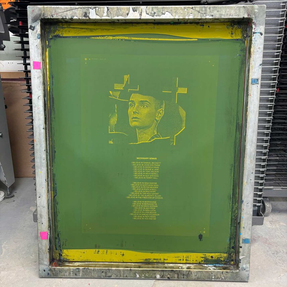weare1of100's tweet photo. Our Ltd Edition screenprint between #JimmyTurrell and @DavidHolmes____ of Sinéad O'Connor is now available. It’s a run of 100 but the first 50 have already sold. David is donating to @MedicalAidPal
Jimmy to @ICRC
Printed by Private Press. 🙏 to Danny & Daisy @heavenlyrecs ! https://t.co/YKnVg97RuG
