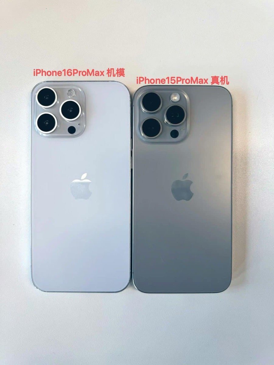 มีภาพ mockup ของ iPhone 16 Pro Max หลุดจากโรงงานในจีน จะเห็นว่าขนาดของเครื่องใหญ่กว่า 15 Pro Max นิดนึง ถึงแม้จะไม่ได้มาก แต่ก็แปลว่าใส่เคส ใส่ฟิล์ม เดียวกันไม่ได้ และปกติแอปเปิลไม่ค่อยปรับขนาดเครื่องใหม่เท่าไหร่ ไม่แน่ใจว่าด้านในมีชิปอะไรพิเศษเข้าไปบ้าง