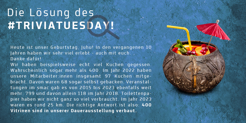 Hier kommt die verblüffende Auflösung des #TriviaTuesday. Jetzt gehen wir aber erstmal feiern. 🥳