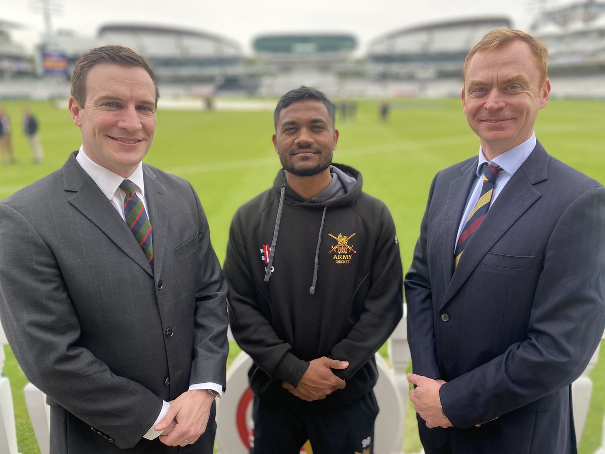 Great to be supporting LCpl Patwary at Lords today playing for the Army XI. Looking for more Iron Medics…