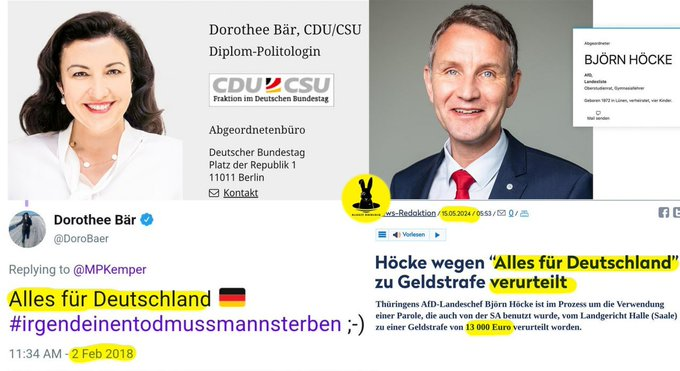 Stefan_RS's tweet photo. Ich zitiere mal Frau Dorothee #Bear aus 2018: "Alles für Deutschland" #ProblemBEAR ? https://t.co/ryLKGhWdiV