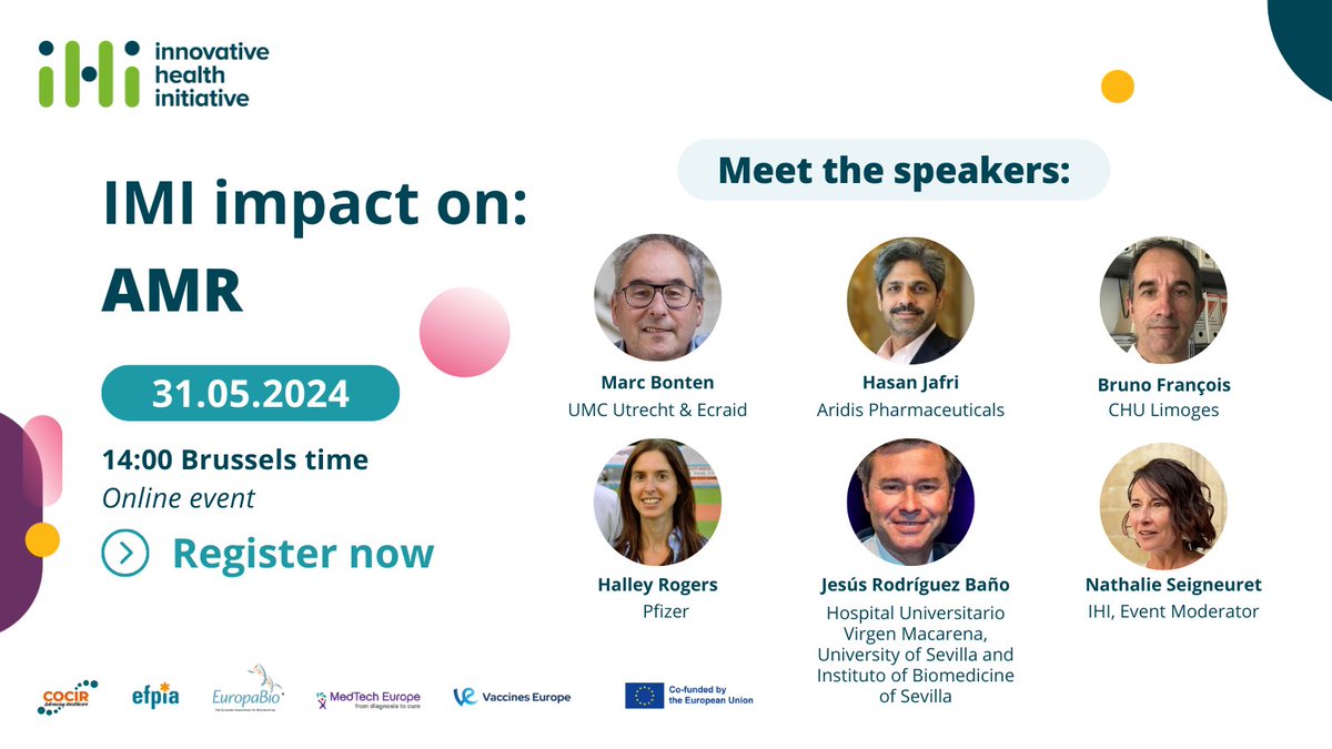 Save the date - 31 May 2024 - to find how the @COMBACTE projects leveraged #PPP to combat #AntimicrobialResistance, which causes more than 35K deaths/year. Register now: europa.eu/!V6mTBY #EUResearch #EUInnovation