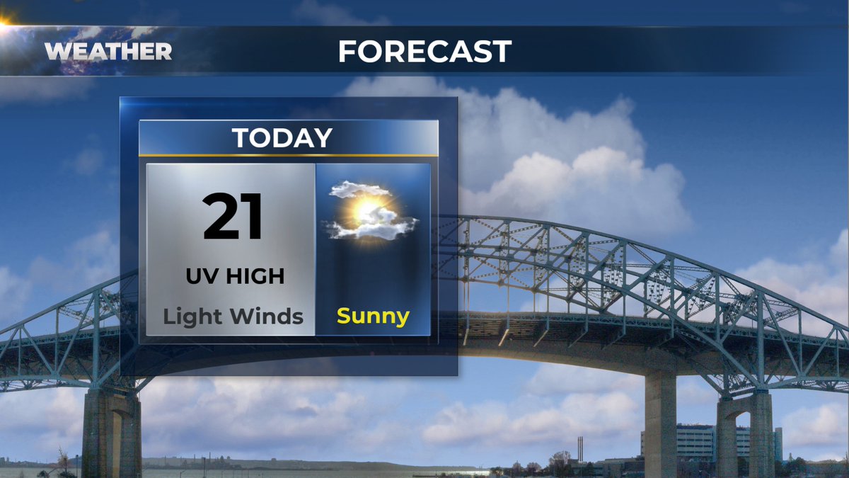 Sunny And Mild! A mix of sun and clouds today. Mild high of 21. High UV index. Tonight a few clouds with fog patches. Low 12. Tomorrow cloudy with chance of showers and cooler high of 19. Cloudy and showers again for Saturday. High 21. Details on CHCH Morning Live. @morninglive.