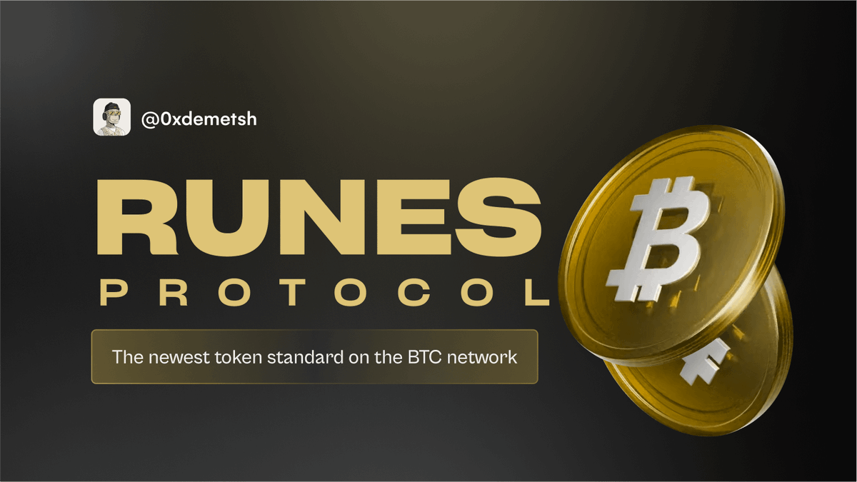 Sam_web4's tweet photo. The idea of Layer 2s or a complementing layer on the Bitcoin Blockchain has been discussed over the months, bringing about many improvements to the network.

Introducing the Runes protocol, the newest token standard on the BTC network.

Let's explore RUNES ⟶ 🧵 https://t.co/ZkxDAljMnt