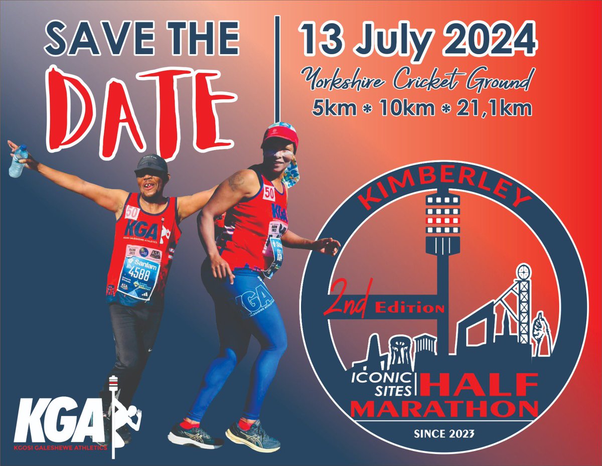 SAVE THE DATE!!!! Join us at our 2nd Annual Kimberley Iconic Sites Half Marathon #ComeRunWithUs #TsaMasi #KISHM❤️💙