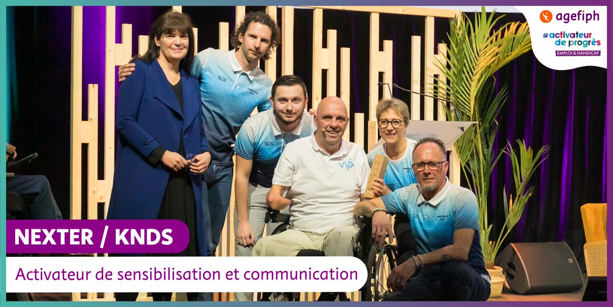 Félicitations à NEXTER/KNDS qui remporte le prix activateur de sensibilisation et communication ! Découvrez leur projet de Handi Tour, un parcours de 2000km à vélo réalisé par deux salariés en situation de handicap. Pour visionner la vidéo : youtu.be/Z9azeae9lQg?si…