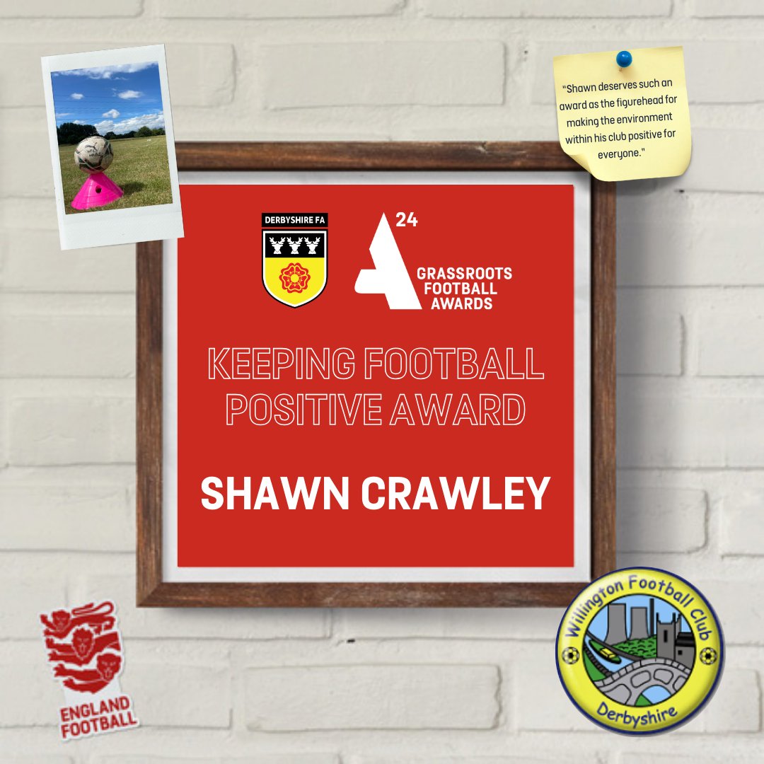 KEEPING FOOTBALL POSITIVE AWARD - Shawn Crawley (@WillingtonFc1) 🏆 As Club Secretary, Shawn recognised a problem with the clubs discipline, and worked tirelessly to educate club officials. This has led to a monumental positive change in the clubs discipline record. #GRFA24
