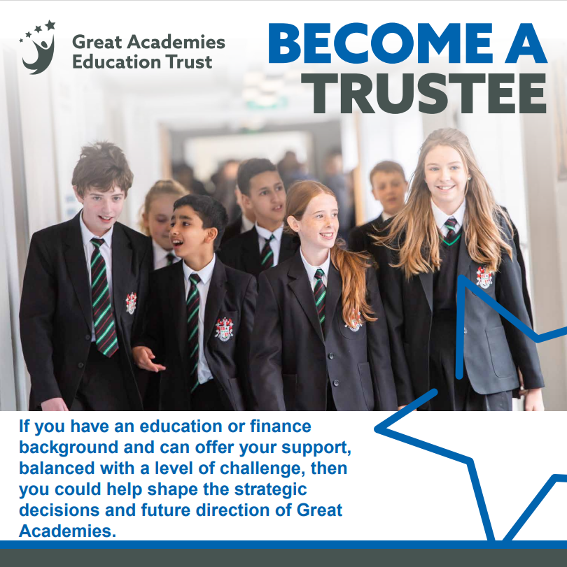 We are looking for a new Trustee! If you have the time, skills, energy and commitment for this rewarding role please visit our website for more information or get in touch with our Governance Officer Hannah Abbott on habbott@gaet.co.uk