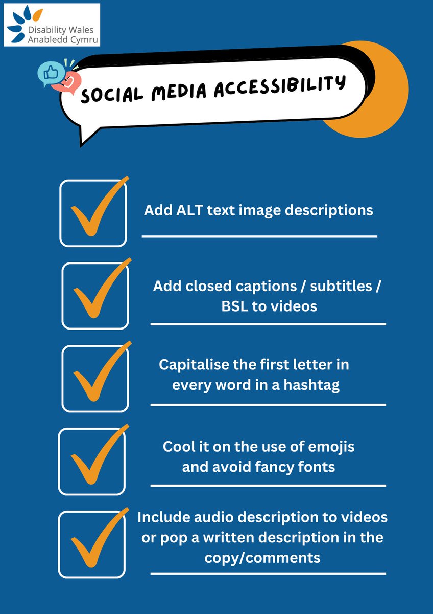 Happy Global Accessibility Awareness Day! We're bringing our social media accessibility checklist back as a reminder of some steps you can take to make your content accessible to disabled people, today and every day. #GAAD