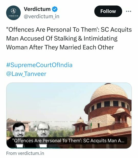 Rape case closed after Marriage
Stalking case closed after Marriage
Molestation case closed after Marriage 

Along with Police Stations Indian Government should now open Marriage Stations where such cases can be filed first & marriage performed thereafter