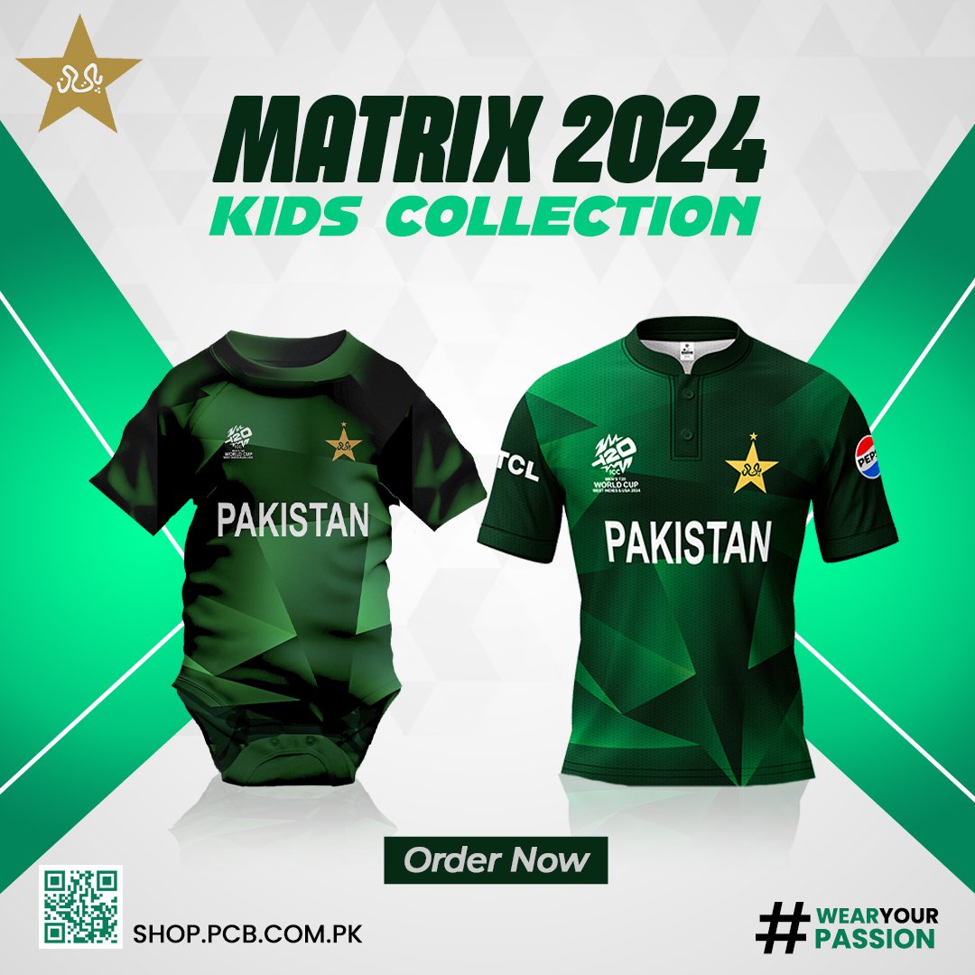 Introducing Matrix 2024 Kids Collection ✨

Order now at shop.pcb.com.pk 🛒

#WearYourPassion