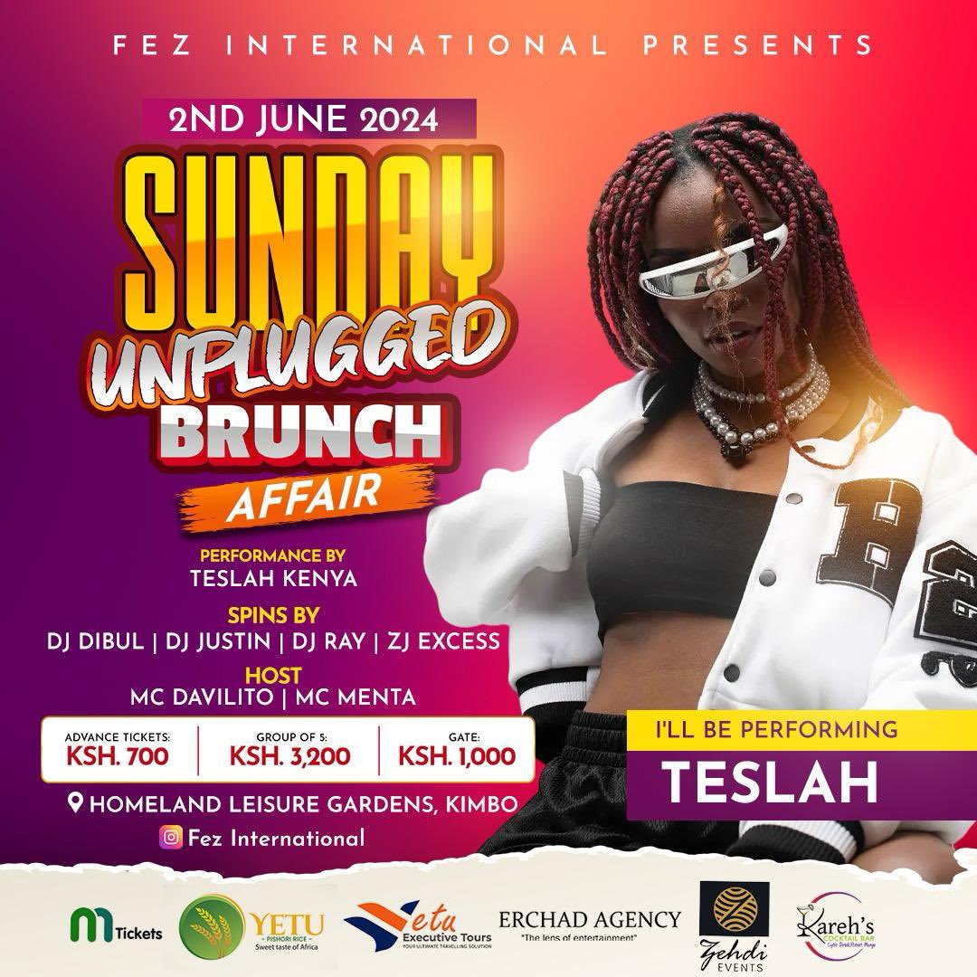Tesla Kenya is set to perform at Homeland Leisure Gardens! Don't miss the Sunday Unplugged Brunch Affair, presented by Fez International, on June 2nd. Grab your tickets now for an unforgettable time!
youtu.be/qkLnuWgQKbI?si…

#NouvelleCalédonie #Wordle #ATALANTAJUVE #CokDusuk