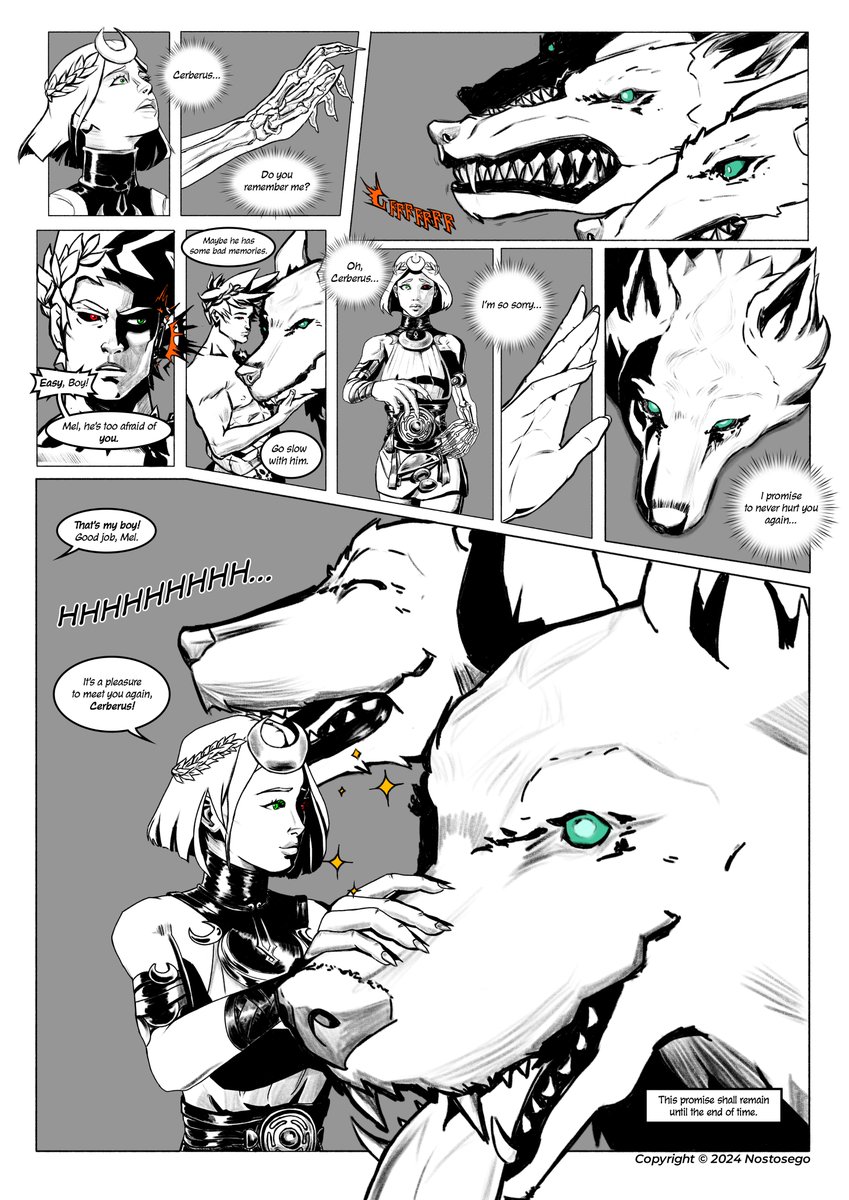 nostosego_art's tweet photo. #Hades2 Melinöe tries to pet Cerberus  🥹🐶 https://t.co/dCNOY87mzn