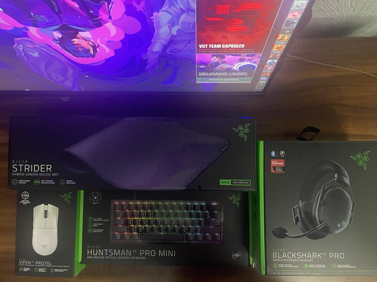 ayapVLR's tweet photo. Thank you so much @Razer &amp; @itsbellorie for sending over these peripherals! :) https://t.co/055gJmSSvG