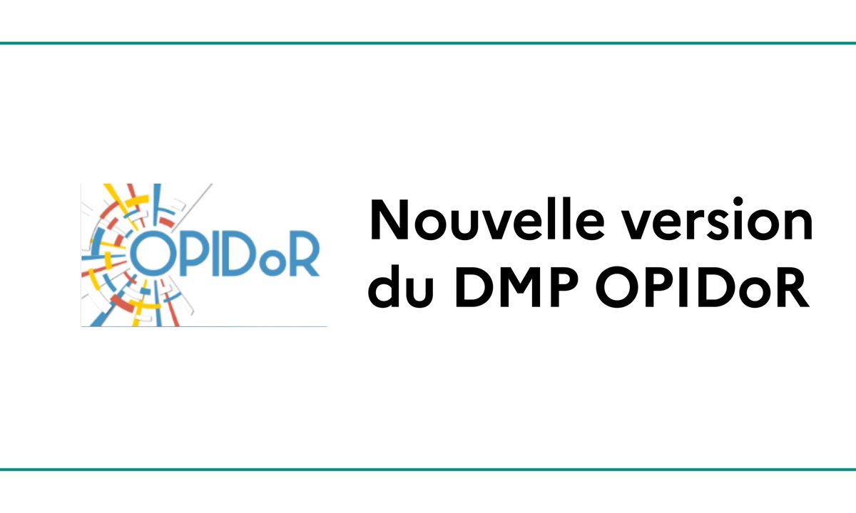 Pour découvrir les nouvelles fonctionnalités de DMP OPIDoR v4, c'est facile grâce aux webinaires organisés par @INIST_CNRS @OPIDoR_INIST 🤗 Dates & inscriptions : recherche.data.gouv.fr/fr/actualite/d…