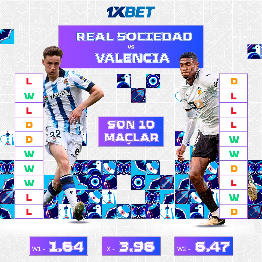 🇪🇸 Real Sociedad 🆚 Valencia 🇪🇸

❗️ Real Sociedad'ın Avrupa Kupalarına katılabilmesi için önemli bir maç

😤 Sadece Valencia'ya karşı bir galibiyete ihtiyaçları var

📲 Doğru bahsi yapın 🔜🔜🔜 tapxlink.com/line_tw_pc