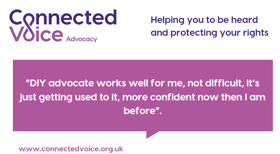 Our DIY Advocate® App has now been updated. It's your online tool to help you work through problems step by step. It gives you tools to make your voice heard & have your rights upheld. Follow the link below to register 👇 connectedvoice.org.uk/services/advoc… #AdvocacyWorks #SelfAdvocacy