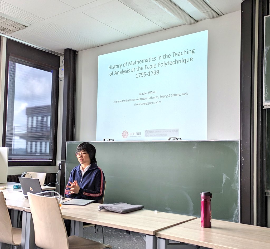 Today at the Oberseminar in the History of Mathematics, we hear Xiaofei Wang from the Chinese Academy of Science / Sphere Paris lab, presenting on the Teaching of Analysis and it's History at the École Polytechnique, 1795-1799 ☺️ #HistSTM