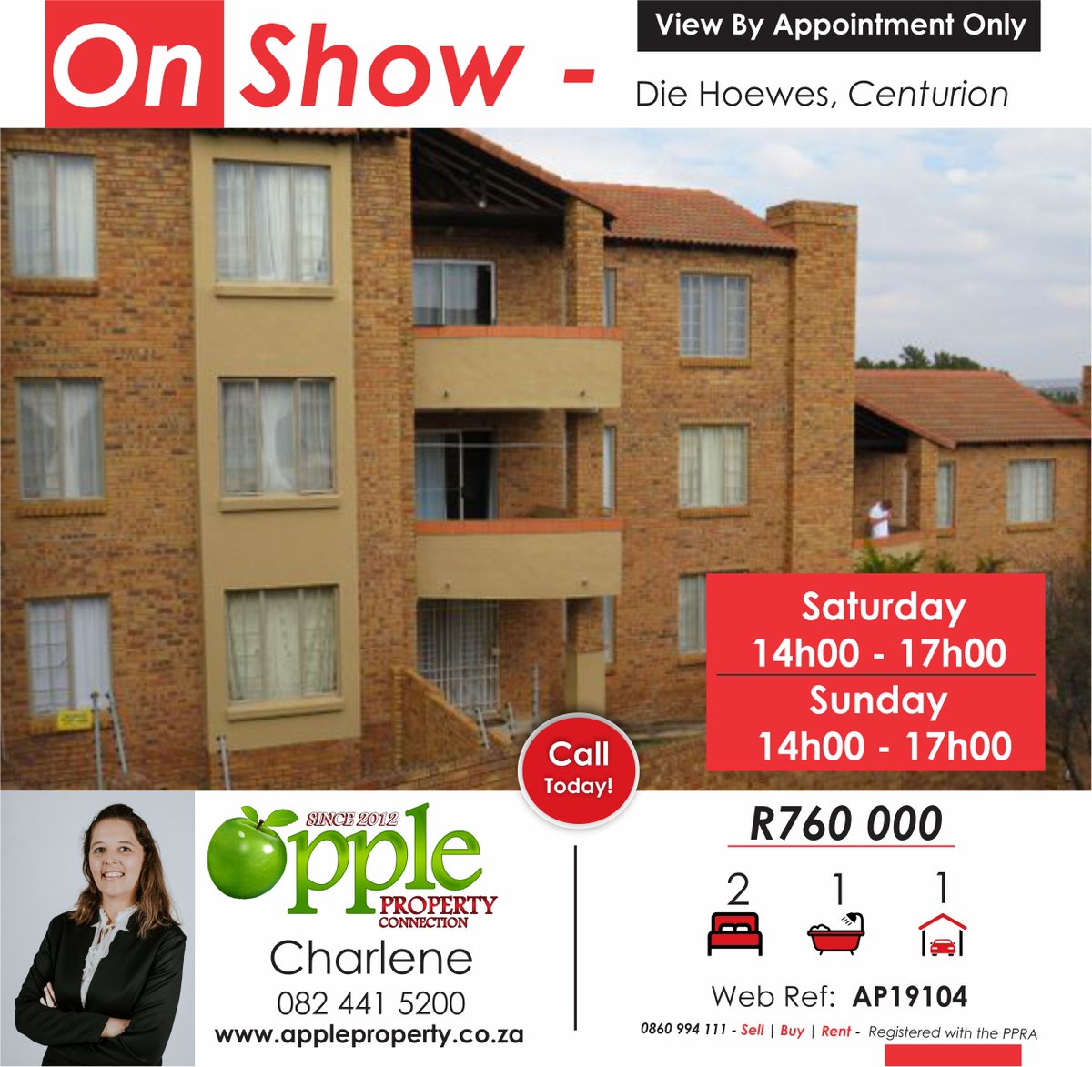 😎CHECK IT OUT!
🎉ONSHOW
#forsale
#centurion #nationwide #ApplePropertyConnection
0860 994 111 | appleproperty.co.za